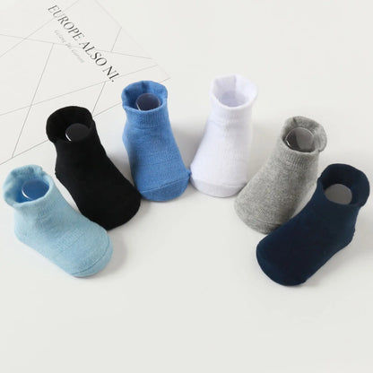 6 Paar Anti-Rutsch Baby, Kleinkind-Socken aus Baumwolle