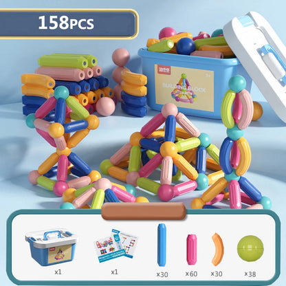 Magnetische Bauklötze für Kinder – Montessori-Lernspaß